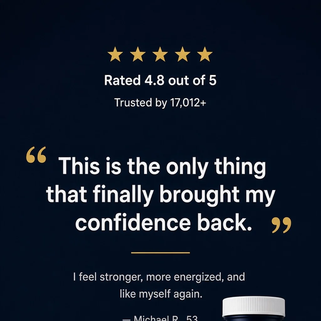 Rated 4.8 out of 5, trusted by 17,012+. &ldquo;This is the only thing that
                  finally brought my confidence back.&rdquo; I&rsquo;d tried pills, pumps, and even
                  expensive supplements &mdash; nothing gave me reliable results. With Vigor
                  Jelly&reg;, I noticed stronger morning erections first, then firmer erections and
                  better staying power. Now I feel like myself again. &mdash; Michael R., 53.